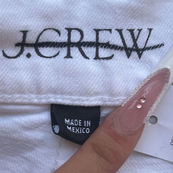 J‎ Crew Slim Wide Jeans Womens Size 26 Petite White - Picture 6 of 14